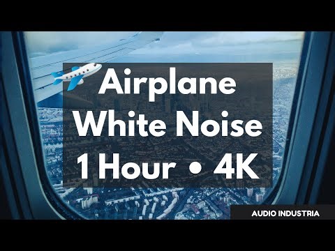 White Noise Airplane Sound for Sleep 1 Hour | White Noise Sounds | 4K Cabin View
