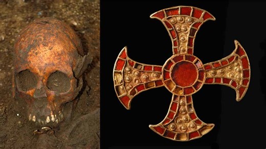 Mystery of Anglo-Saxon teen buried in bed with gold cross