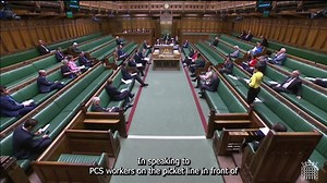 Workers at the PCS picket line at the UK Government building in Glasgow Central were on strike to protect our public services from further erosion after more than a decade of Tory austerity. The UK Government must commit to a fair wage for its own workforce - now. | Alison Thewliss SNP