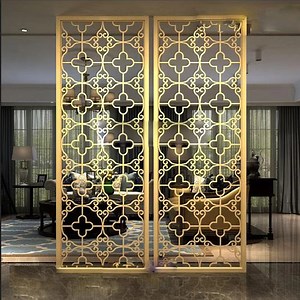 [Hot Item] 304 316 Golden Color Stainless Steel Folding Metal Screen for Ceiling Room Divider Decoration