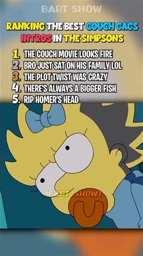 RANKING THE BEST COUCH GAGS IN THE SIMPSONS - #27