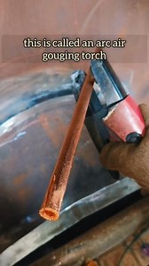 this is called an arc air gouging torch. #welding #weld #weldlife #welder #higlights #foryoupage #ironmetal #gougingfire #fyp #viral #video #reels | Welder Pesong