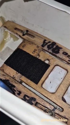 RC ASW28 battery tray made from a ruler. Creative fix and it works #RCPlane #ASW28 #Marketplace #rc