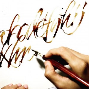 4.6K views · 65 reactions | Entire alphabet in freestyle with a Ruling pen and Walnut ink. #handlettering #calligraphy #calligraphymasters #sachinspiration #calligraphyvideo | Sachinspiration | Facebook