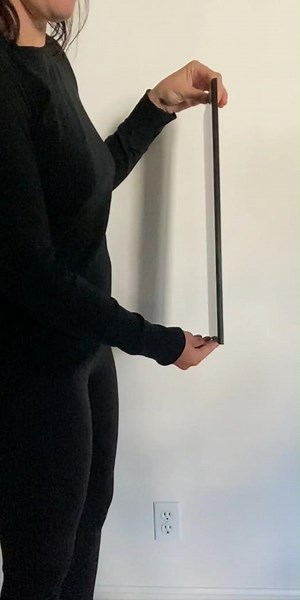 Size and routed keyhole back for easy hanging.