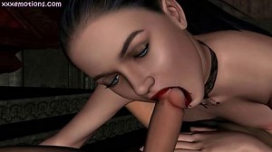 Gorgeous animated vampire slut