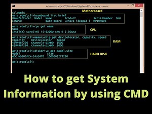 How to Get System Information by using CMD