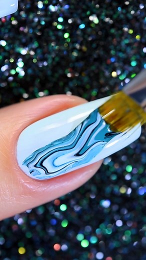 Geode nail art 💙 #nails #nailart #geodenails | Sveta Sanders