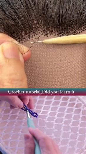 Crochet tutorial,How to Make a Hair System with Single Split Knots...