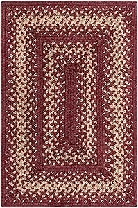 Autumn Maple Jute Dining Placemats Set of 6-13x19, Rectangle, Burgundy & Tan - Vibrant Colors, Durable, Easy to Clean and Protects Furniture
