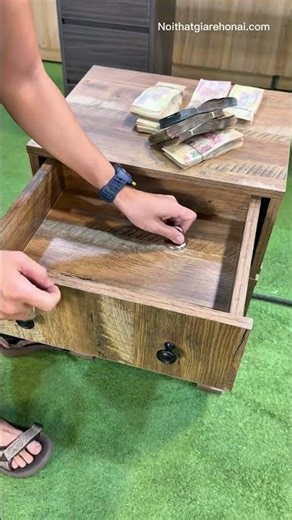 Nightstand with a Secret Storage Compartment #SecretStorage #SmartFurniture #DIYProjects #ASMR