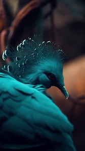 The Victoria crowned pigeon is a magnificent bluish-grey bird with exquisite blue lace-like crests, a maroon breast, and captivating red eyes. It belongs to the Goura genus, which consists of just four unique, incredibly large, ground-dwelling pigeons native to the New Guinea region. Easily recognizable by the distinctive white tips on its crests and its deep 'whooping' calls, this pigeon is a true marvel of nature. | Pigeons