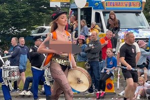 Exposed: Scantily-clad Twelfth flasher is a Brit basher