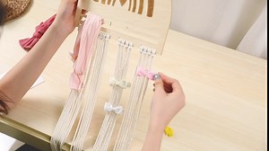 JETM·HH Headband Holder -Bow Holder for Girls Hair Bows - Headband Holder for Baby Girl -Newborn Headband Holder for Wall, Room, Door or Closet (rainbow)