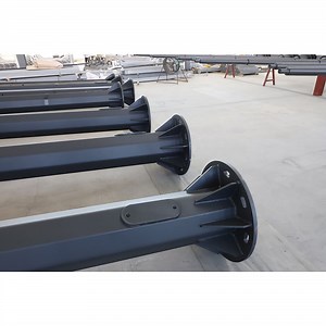 [Hot Item] Galvanized Steel Metal Solar LED Street Lighting Pillar Column Poles with Customized Lamp