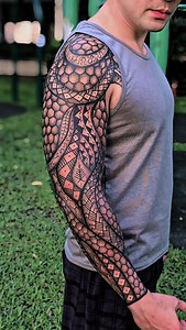 2.6K views · 415 reactions | Filipino Tribal Tattoo Inspired Full Sleeve Tattoo with Baybayin Script ⚔️ Sinag Baybayin ⚔️✍ Mandaluyong, Manila #tattoo #tattoos #handpoke #BAYBAYIN #filipinotribal | Sinag Baybayin | Facebook
