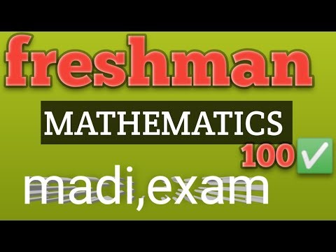 Freshman mathematics quiz