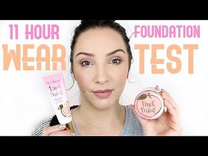 11 hour foundation wear test - Too Faced Peach Perfect Foundation and Mattifying Powder