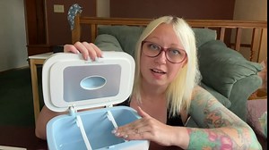 Wipe Warmer,Baby Wipe Warmer - Wet Wipe Warmer Baby is Super Fast Top Heating System with Constant Temperature, LED Display Shows Precise Temperature（White Blue）