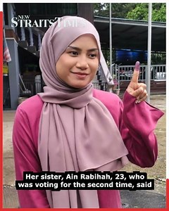 Sabah Polls: Proud daughter casts first vote as father contests Merotai seat