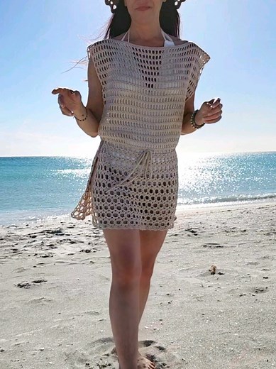 Easy Crochet Beach Cover Up Dress Pattern