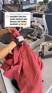 908K views · 5K reactions | How do the barcodes not fall off in the wash? #howto #explain #interesting #satisfying #drycleaning | Yale Cleaners | Facebook