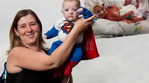 Premature miracle baby named Superman by mum