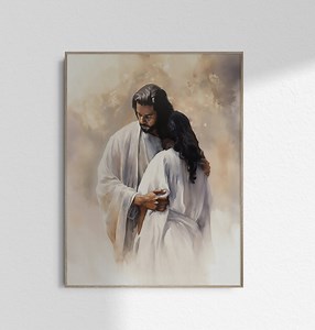 Black Jesus Hugging Woman Black Jesus Embracing Woman Black Christian Art Painting Bible Wall Art Print Printable DIGITAL DOWNLOAD - Etsy