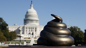 Aux Etats-Unis, une statue en forme d’excrément humain 'honore' ironiquement les émeutiers du Capitole - RTBF Actus