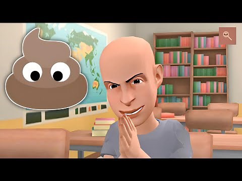 classic caillou poops his pants in School/ grounded