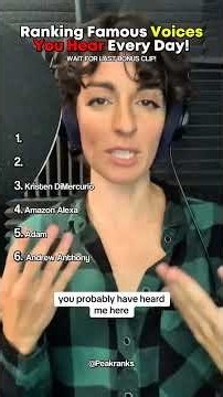 Ranking Famous Voices You Hear Everyday But Never See! 🤯🎙️