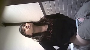 Real women's toilet from front