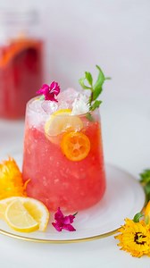 Sweet, tart, and fruity, this hibiscus punch is the ultimate beverage on hot summer days. Featuring our  Heavenly Hip Hibiscus Tea  with a refreshing punch of tropical flowers, it’s a mocktail dream come true served in a fancy glass or add your favorite adult beverage for a sangria-like cocktail.  nowfds.com/Hibiscus-Fruit-Punch | NOW Foods | Facebook