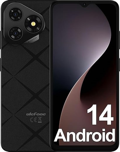 Ulefone Note 19 Android 14 Smartphone Ohne Vertrag - 6GB+32GB/512GB Handy Ohne Vertrag, 6,56" HD+ Smartphone, 8MP+5MP Kamera 5000mAh Handy, Dual SIM 4G Simlockfreie Handys, Face ID/GPS/OTG