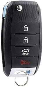 KeylessOption Flip Key Fob Keyless Entry Remote for 2014-2015 Kia Sorento SUV (Black, Hard Plastic, TQ8-RKE-3F05, 95430-1U500)