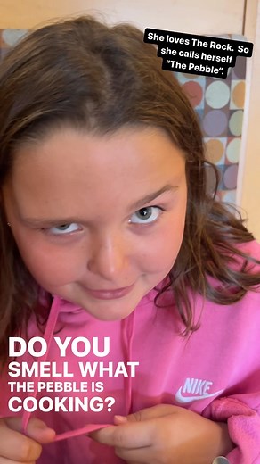 45K views · 753 reactions | This girl has loved Dwayne “The Rock” Johnson for so long that she used to call him “The Wock”. She now calls herself “The Pebble” and has mastered “eyebrow dancing” just like her hero. She’s A-plus. @therock #eleanor #ten #hilarious #eyebrowdancing #therock #thepebble #love #family #hilarious #herewego #proudmama #blueeyes #irishgirl #love #morelove | imomsohard | Facebook