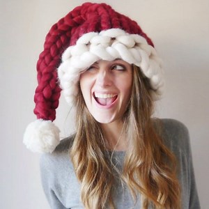 Anyone else LOVE this Chunky Santa Hat? Find it here http://shopstyle.it/l/ojD5 . The link above helps support our page as we may earn a small commission at no extra cost to you. | Princess Pinky Girl