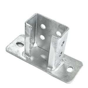 [Hot Item] HDG Steel Strut Fitting Square Tube C Channel Strut Post Base Plate