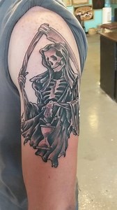 A grim reaper by Carl | Heebee Jeebees Tattoos