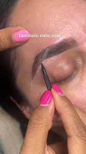 The holy brow trinity = laminate, stain trim 😍 You can ALWAYS rely on Stain Hybrid Dye to deliver results like these 👆 @ _lashbrow uses shade 'Harvest Brown'. | Brow Code Professional