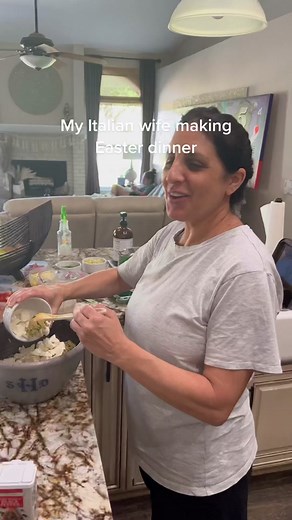 My Italian wife is starting Easter dinner, the house smells so good. #easter #antipast