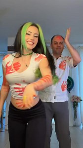 The white shirts are dirty now 🥴😭🤣💚 my dad is the best #dance | Dilaraa S