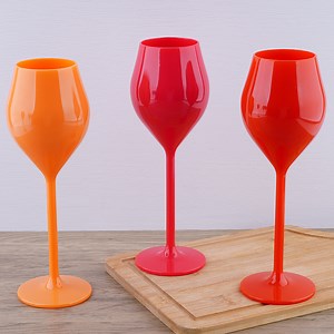 [Hot Item] Hot Sale High Quality Plastic Champagne Flute White Orange Champagne Flutes Blue Acrylic Wine Goblet