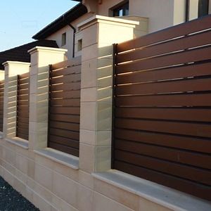 [Hot Item] DIY Home Aluminum Slat Fence Panel Black Horizontal Semi Privacy Fence