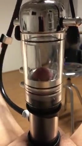 young boy treated by milking machine