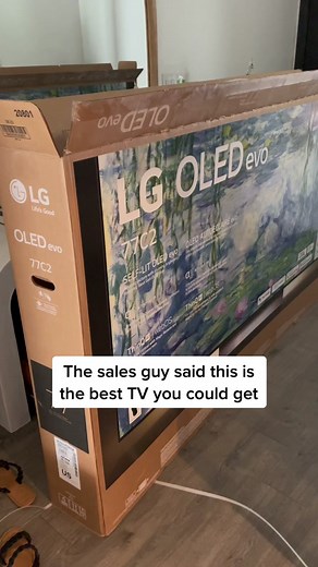 This is why we framed in that hole in our wall and hid our cords in the wall #besttv #lgoledtv #oledtv #blackfridaydeals #77tv