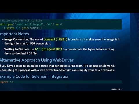 How to Combine Multiple PDFs Converted from TIFF Files in Python