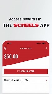 Convenient access to rewards gift cards through the SCHEELS app! | Scheels