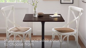 Modway Lippa Dining Table, 60", White Natural