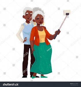 Older Black Woman Phone: Over 46 Royalty-Free Licensable Stock Illustrations & Drawings | Shutterstock